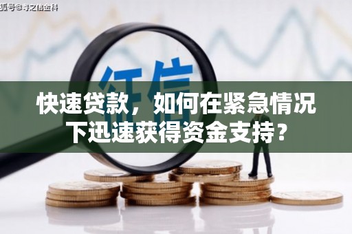 临邑快速贷款，如何在紧急情况下迅速获得资金支持？