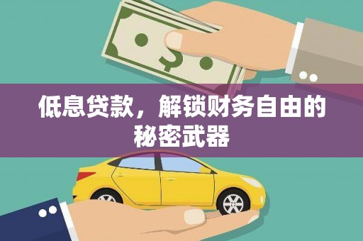 临邑低息贷款，解锁财务自由的秘密武器