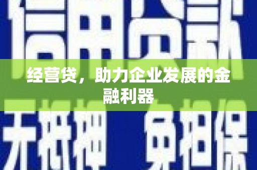 临邑经营贷，助力企业发展的金融利器