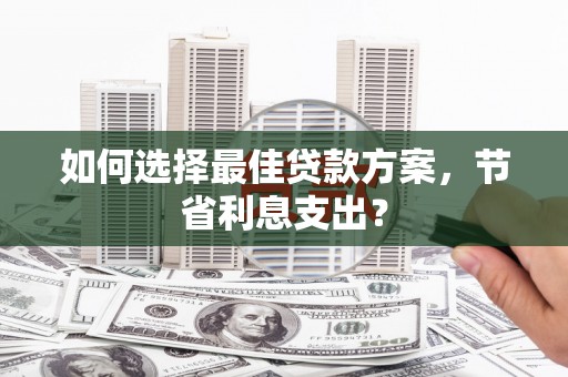 临邑如何选择最佳贷款方案，节省利息支出？