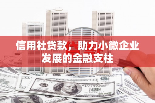 临邑信用社贷款，助力小微企业发展的金融支柱