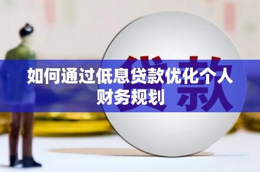 临邑如何通过低息贷款优化个人财务规划
