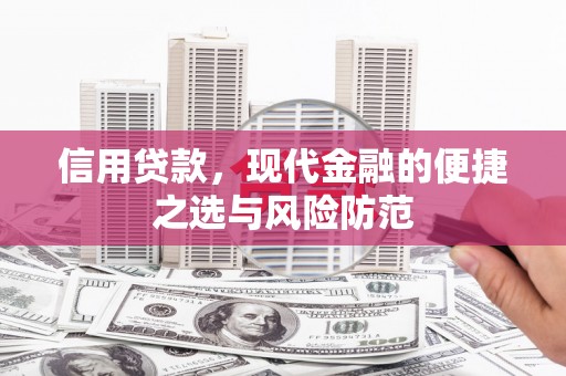 临邑信用贷款，现代金融的便捷之选与风险防范