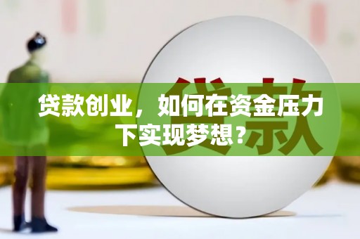 临邑贷款创业，如何在资金压力下实现梦想？