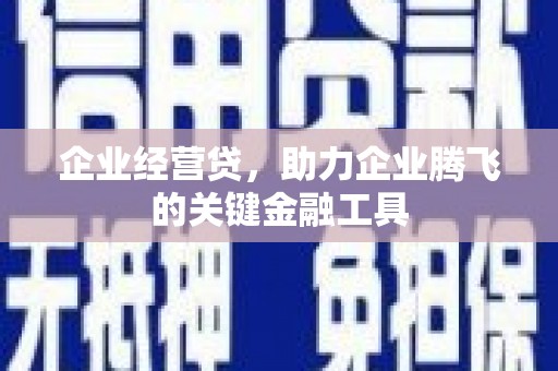 临邑企业经营贷，助力企业腾飞的关键金融工具