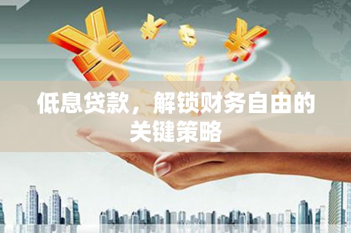 临邑低息贷款，解锁财务自由的关键策略