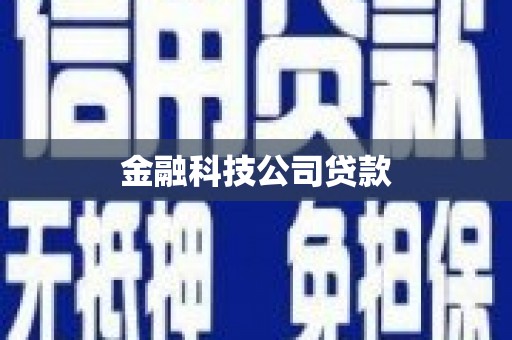 临邑金融科技公司贷款