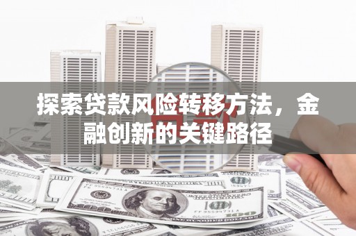 临邑探索贷款风险转移方法，金融创新的关键路径